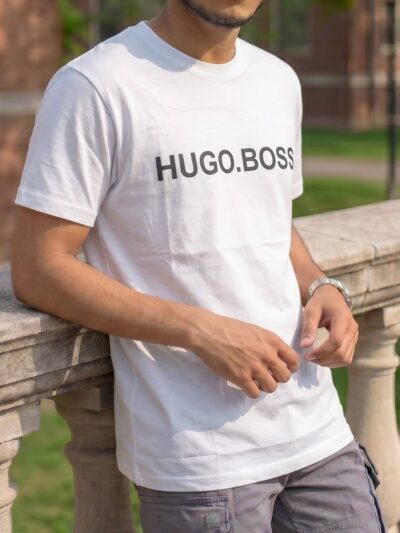 Emboss Printed Pure Cotton T-shirt