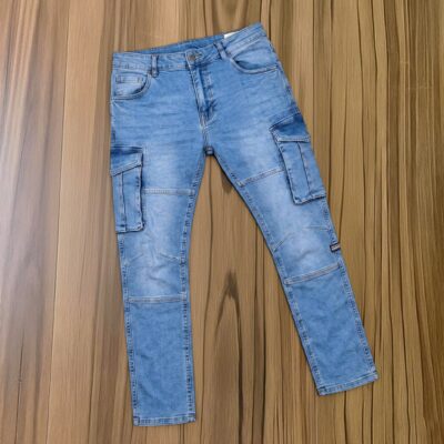 Stylish & Premium 6 Pocket Denim Cargo Pant