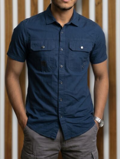 Kaizer Cotton Double Pocket Half Sleeve Shirt