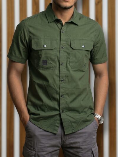 Kaizer Cotton Double Pocket Half Sleeve Shirt
