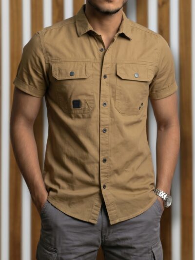 Kaizer Cotton Double Pocket Half Sleeve Shirt