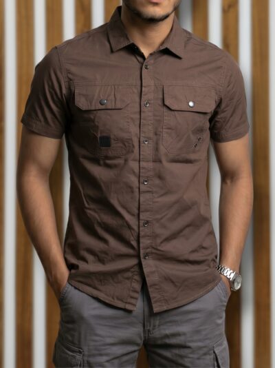 Kaizer Cotton Double Pocket Half Sleeve Shirt