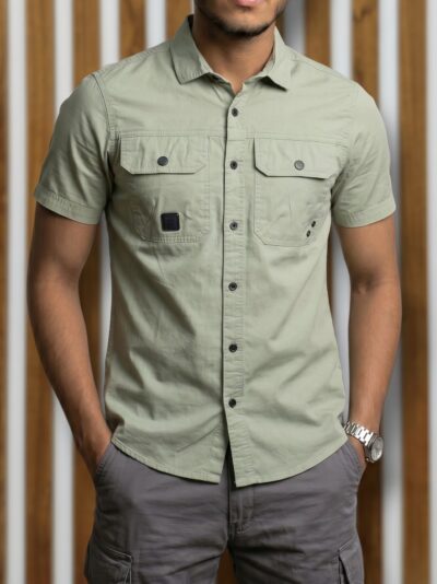 Kaizer Cotton Double Pocket Half Sleeve Shirt