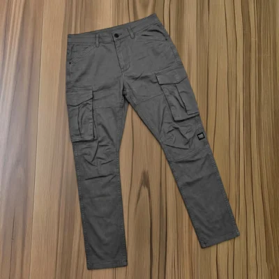 Stylish Kaizer Cotton Fabric 6 Pocket Cargo Pant (Deep Grey)