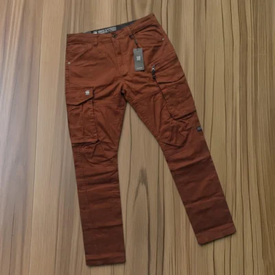 Stylish Kaizer Cotton Fabric 6 Pocket Cargo Pant (Rust)