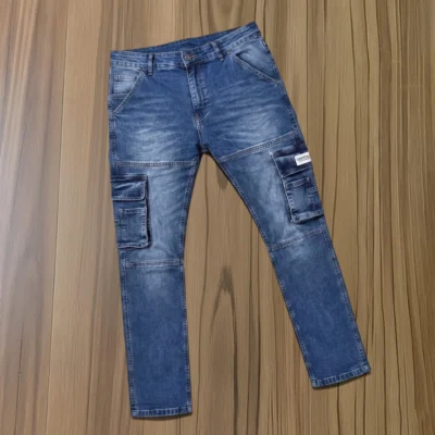Stylish & Premium 6 Pocket Denim Cargo Pant