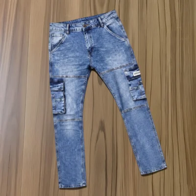 Stylish & Premium 6 Pocket Denim Cargo Pant