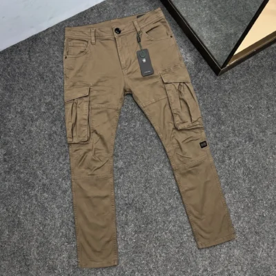 Stylish Kaizer Cotton Fabric 6 Pocket Cargo Pant (Khaki)